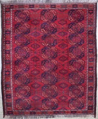 Ersari"Hauptteppich"antik, Turkmenistan, 19.Jhd, Wolle auf Wolle, ca. 265 x 230 cm, EHZ: 3