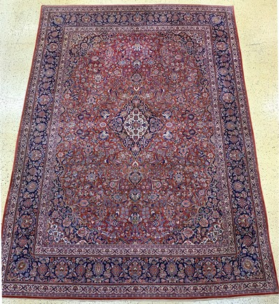 Keschan Kork fein, Persien, Anfang 20.Jhd, Korkwolle auf Baumwolle, ca. 414 x 313 cm, EHZ: 2