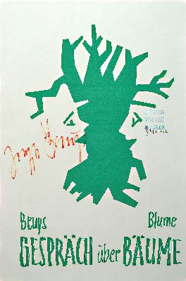 Joseph Beuys (1921-1986) & Bernhard Blume (1937-2011), Plakat / Offset, "Gespräch überBäume", 1982, Stempel "Die reine Vernunft ist ...