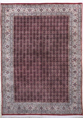Täbriz fein, Indien, Ende 20.Jhd, Korkwollemit Seide, ca. 200 x 145 cm, EHZ: 2