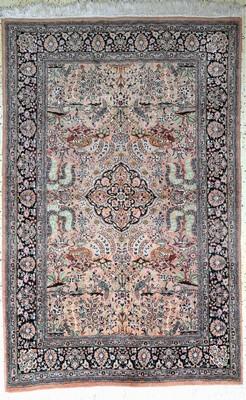 Lahor fein, Pakistan, Ende 20.Jhd, Korkwolle, ca. 210 x 140 cm, EHZ: 2