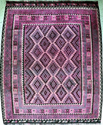 Meymaneh Kelim, Afghanistan, Mitte 20.Jhd, Wolle auf Wolle, ca. 270 x 225 cm, EHZ: 1-2