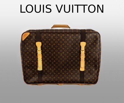 LOUIS VUITTON Koffer, Satellite 70, Monogram Canvas, Tragegriff, Besätze und Gurte aus naturfarb. Leder, innen naturfarb. Leinenstoff, Spanngurte, ...