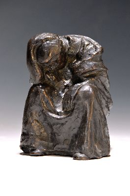 Fritz Best, 1894-1980 Kronberg/Taunus, Verzweifelter, Bronze, patiniert, signiert, H.16 cm
