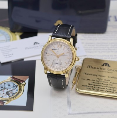 MAURICE LACROIX auf 350 Stück limitierte Herrenarmbanduhr aus der Masterpiece Collection Referenz 50730, Schweiz verk. lt. beil. Pap. 12/1998, ...