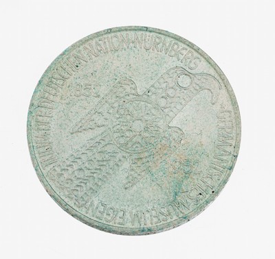 Silbermünze, 5 Mark, Deutschland, 1952, Germanisches Museum Nürnberg, angelaufen