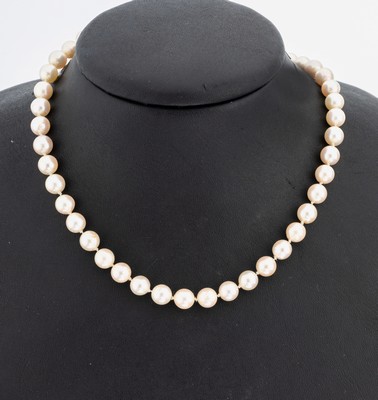 Perl-Collier, endlos, Akoyazuchtperlen, D. ca. 6.5-6.7 mm, L. ca. 90 cm