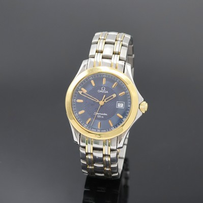 OMEGA Seamaster Herrenarmbanduhr Referenz 168.1501/196.1501, Schweiz um 1995, quarz, Edelstahl/Gold inkl. orig. Gliederband m. Faltschl., Boden m. ...
