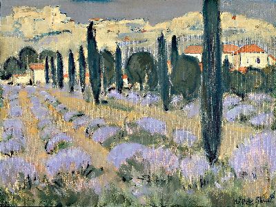 Hans Rolf Peter, 1926-2020 Neustadt an der Weinstr., Landschaft in der Provence, Öl/Lwd, rechts unten sign. und dat. 96, ca. 70x90cm, R. ca. 80x100cm