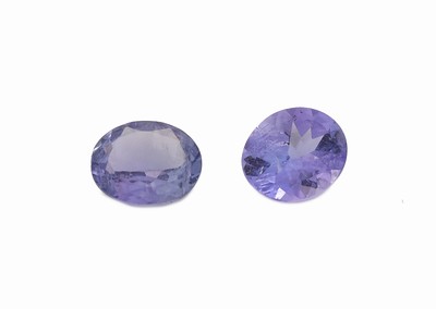 Lot 2 lose Tansanite, zus. ca. 1.72 ct, ovalfacett.