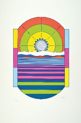 Werner Nöfer, geb. 1937 Essen, 3 Farbserigraphien, "Skala" Ed. 9/100 und "Monomat" 9/100 beide 1968, 1x o.T. 1968 Ed. 36/70, ...