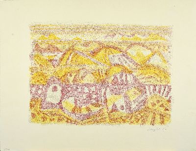 Eduard Bargheer, 1901 Finkenwerder-1979 Hamburg, 2 Farblithographien, "Sahara" 1967 und o.T. (Landschaft) 1967, je handsigniert, ungerahmt, ...
