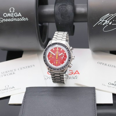 OMEGA Herrenarmbanduhr Serie Speedmaster Sonderedition Michael Schumacher Referenz 3810.61, Automatik, Edelstahlgeh. inkl. orig. Gliederband m. ...