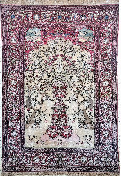 Esfahan"Ahmad"antik, Persien, 19.Jhd Wolle auf Baumwolle, ca. 200 x 140 cm, EHZ: 2