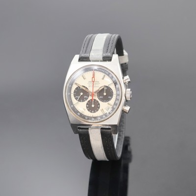 ZENITH El Primero Armbandchronograph in Stahl, Schweiz um 1970, Automatik, Boden verschr., silb. Zifferbl. m. aufges. silb. Tritium-Ind., silb. ...