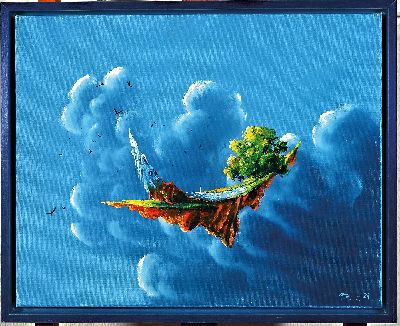 Adam Burczyk, geb. 1982, Course, Öl/Lwd, sign. und dat. 24, ca. 40x50cm, Rahmen mit Schattenfuge ca. 43x54cm