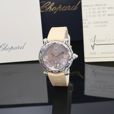 CHOPARD Damenarmbanduhr Serie Happy Sport Modell Happy Horseshoe Referenz 8347, quarz, Edelstahlgeh. inkl. orig. Kautschukband m. orig. Dornschl., ...