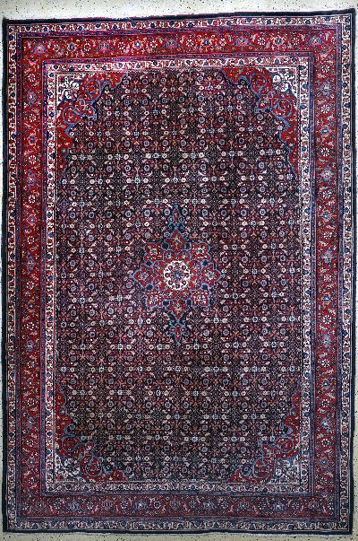 Bidjar fein alt, Persien, Mitte 20.Jhd, Korkwolle auf Baumwolle, ca. 330 x 222 cm, EHZ: 2