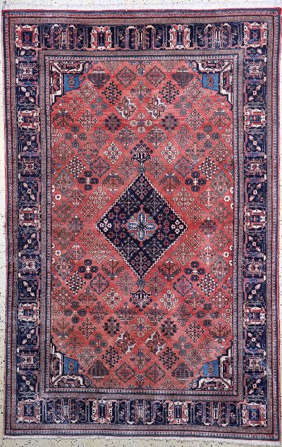 Meymeh fein, Persien, Ende 20.Jhd, Korkwolle auf Baumwolle, ca. 260 x 170 cm, verblasst, EHZ: 2
