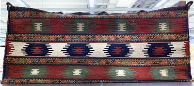 Komplette Mafrasch antik, Kaukasus, 19.Jhd,Wolle auf Wolle, ca. 103 x 49 x 49 cm, EHZ: 2