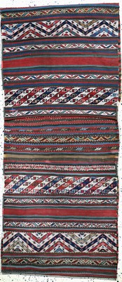 Shahsawan Doppeltasche antik, Persien, 19.Jhd, Wolle auf Wolle, ca. 164 x 70 cm, EHZ:2-3