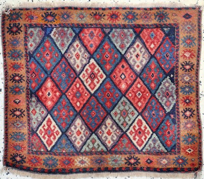 Jaf Taschenfront antik, Persien, 19.Jhd, Wolle auf Wolle, ca. 64 x 55 cm, EHZ: 2