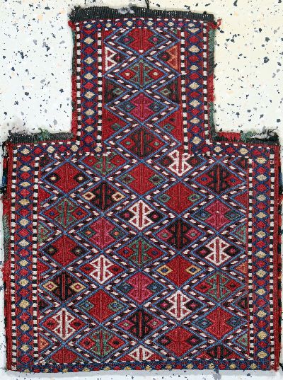 Salztasche antik, Kaukasus, um 1900, Wolle auf Wolle, ca. 57 x 44 cm, EHZ: 2