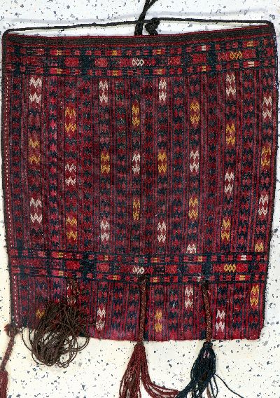 Offene Okbash antik, Turkmenistan, um 1900, Wolle auf Wolle, ca. 74 x 34 cm, EHZ: 2