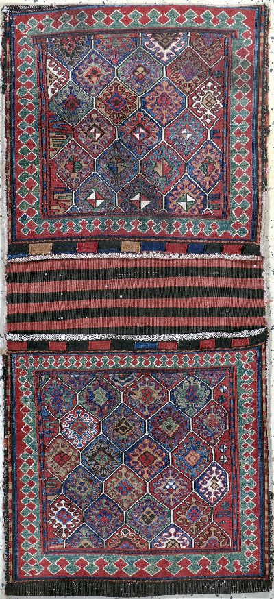 Shahsawan Doppelttasche, Persien, um 1900, Wolle auf Wolle, ca. 131 x 59 cm, EHZ: 2