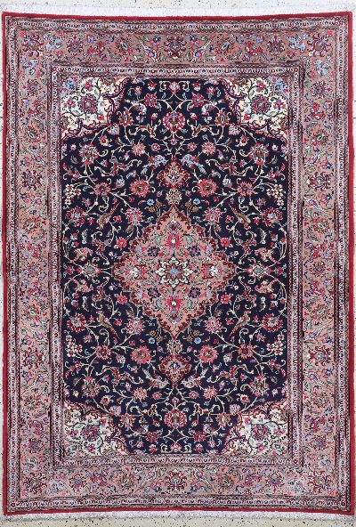 Ghom Kork fein, Persien, Ende 20.Jhd, Korkwolle auf Baumwolle, ca. 196 x 140 cm, EHZ: 2