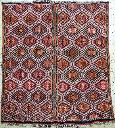 "Cicim"alt(2 Bahnig), Türkei, Anfang 20.Jhd, Wolle auf Wolle, ca. 177 x 160 cm, EHZ: 2
