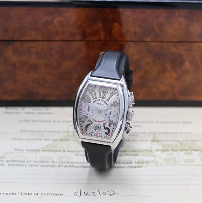 FRANCK MULLER Conquistador Schaltradchronograph Referenz 8002CC, Automatik, tonneauförm. Edelstahlgeh. inkl. orig. Kautschukband m. orig. Dornschl., ...