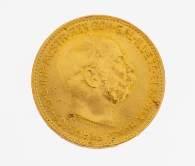 Goldmünze 20 Kronen 1915, Österreich-Ungarn, Franz Joseph I., offizielleNachprägung