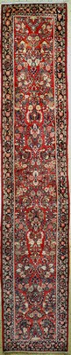 US Re-Import Sarogh, Persien, um 1940, Wolle auf Baumwolle, ca. 420 x 78 cm, gereinigt, EHZ: 2