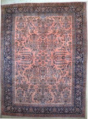 "Manchester"Keschan antik, Persien, um 1900, Manchester-Korkwolle auf Baumwolle, ca. 360 x 270 cm, EHZ: 1-2(fachkundig gereinigt).