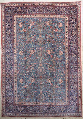 Antiker Keschan Kork, Persien, um 1900, Korkwolle auf Baumwolle, ca. 298 x 211 cm, EHZ: 2, (fachkundig gereinigt)