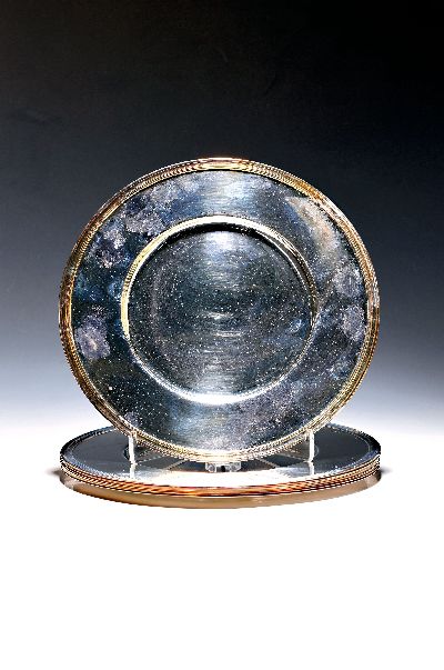 6 Platzteller, Christofle, versilbert, D. 37cm, ges. 4990g