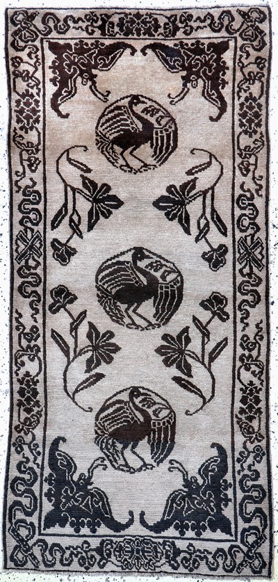Schigatse"Khaden"alt, Tibet, um 1920-1930, Wolle auf Baumwolle, ca. 167 x 85 cm, EHZ: 2