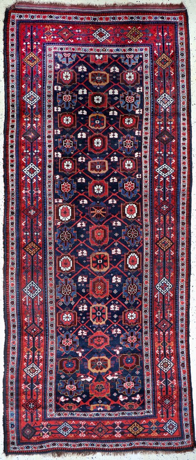 Antiker Weramin, Persien, 19.Jhd, Wolle aufWolle, ca. 308 x 110 cm, EHZ: 2-3