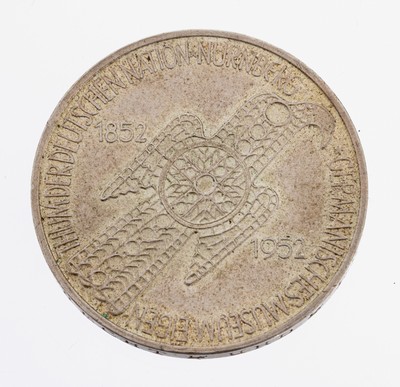 Silbermünze 5 Mark Germanisches Museum 1952