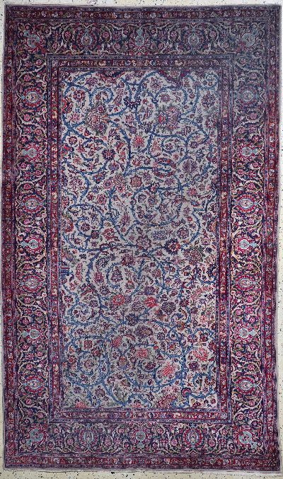 Keschan Kork fein, Persien, Anfang 20.Jhd, Korkwolle auf Baumwolle, ca. 265 x 160 cm, EHZ: 3-4
