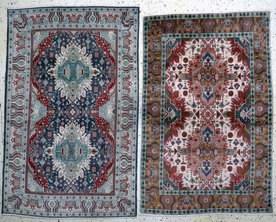 2 Lots Täbriz fein(40 Raj), Persien, Mitte 20.Jhd, Korkwolle auf Baumwolle, ca. 155 x 100cm, gereinigt, EHZ: 2