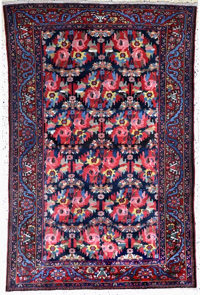 Bachtiar"Golfarang"fein, Persien, um 1920, Wolle auf Baumwolle, ca. 215 x 144 cm, EHZ: 1-2, (fachkundig gereinigt).
