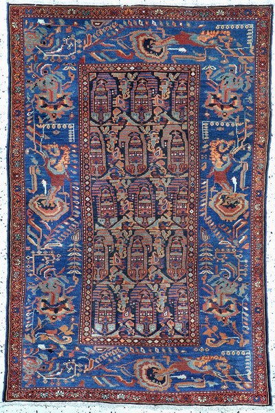 Antiker Nahawand, Persien, um 1900, Wolle auf Baumwolle, ca. 168 x 112 cm, gereinigt, EHZ: 2, (gleichmäßig dünn)