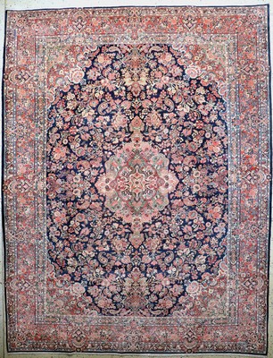 Us Re-Import Sarogh, Persien, um 1930-1940,Korkwolle auf Baumwolle, ca. 356 x 276 cm, (nahezu neuwertig), fachkundig gereinigt