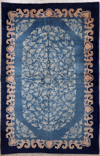 Peking"Art-Deco"alt, China, um 1920, Wolle auf Baumwolle, ca. 233 x 153 cm, gereinigt, EHZ: 1-2