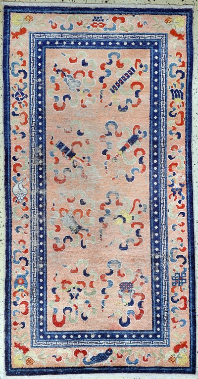 Seiden Ning-Hsia antik, China, um 1900, Seide auf Baumwolle, ca. 175 x 92 cm, EHZ: 3