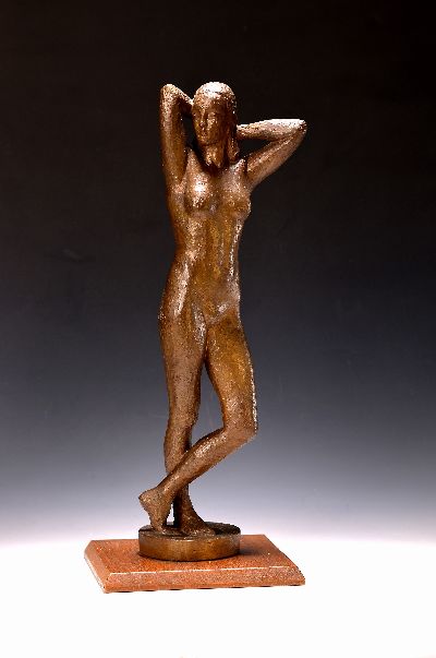 Bronzefigur/Bronzeplastik, Monika Hamann, Bildhauerin, geb. 1948 Jena, Gastprofessur an der Hochschule der Künste in Berlin, mehrere internationale ...