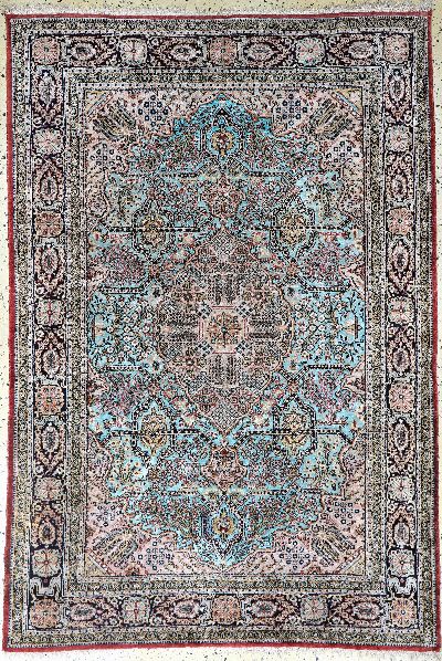 Ghom Seide, Persien, Mitte 20.Jhd, reine Naturseide, ca. 205 x 140 cm, EHZ: 2