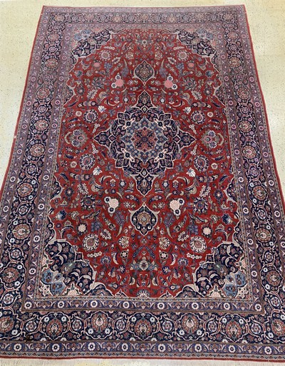 Keschan, Persien, Mitte 20.Jhd, Wolle auf Baumwolle, ca. 500 x 330 cm, EHZ: 2-3